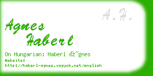 agnes haberl business card